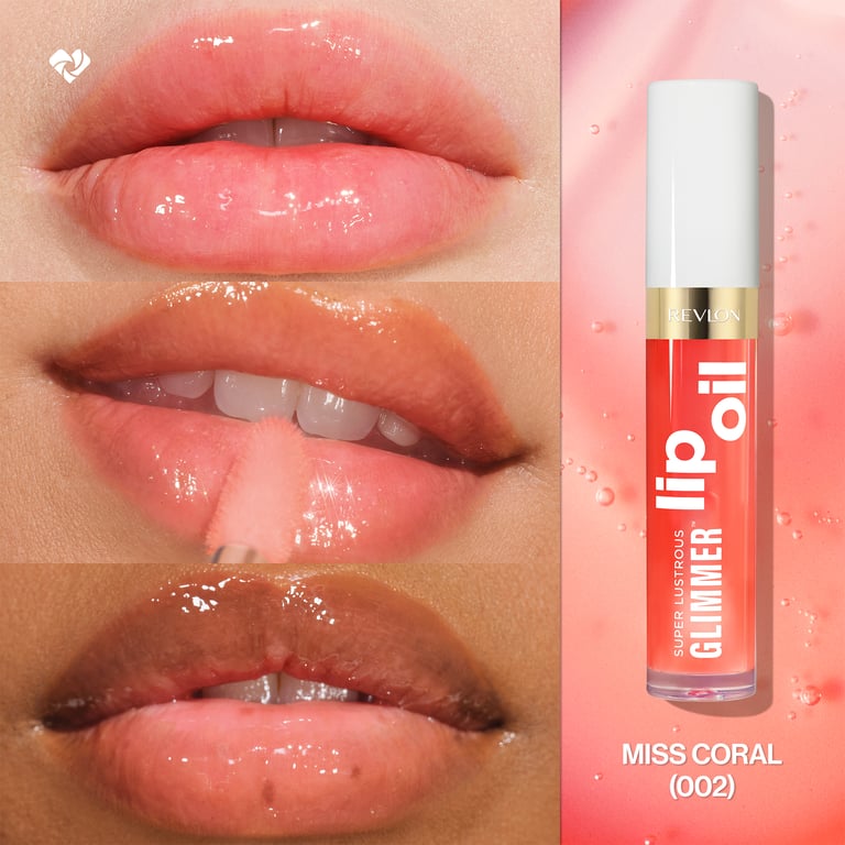 Super Lustrous Glimmer Lip Oil #02 Miss Coral de Revlon