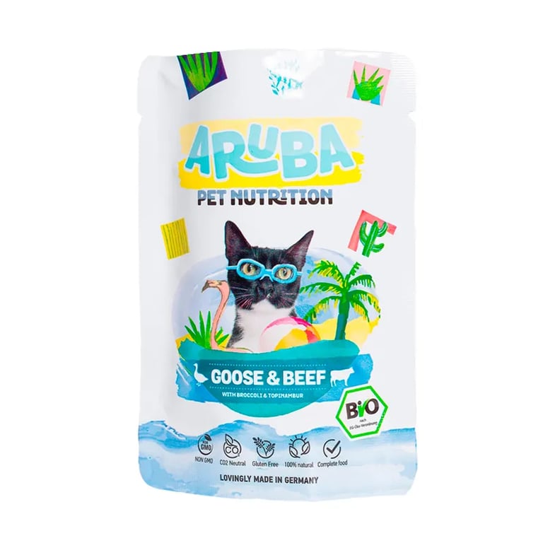 Aruba Cat Gans en Kalf organisch met broccoli en aardpeer