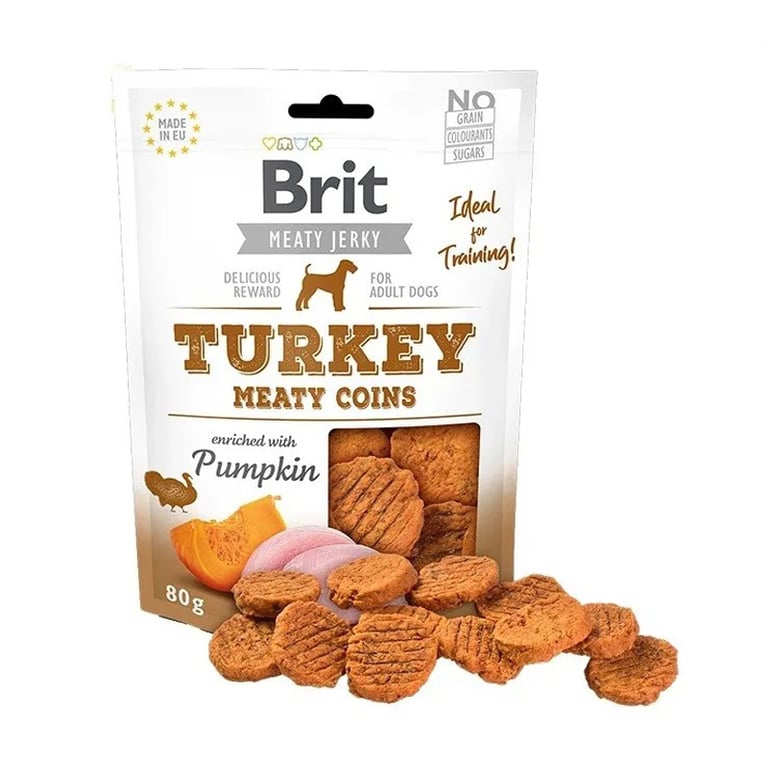 Brit Jerky Snack Meaty Coins Pavo