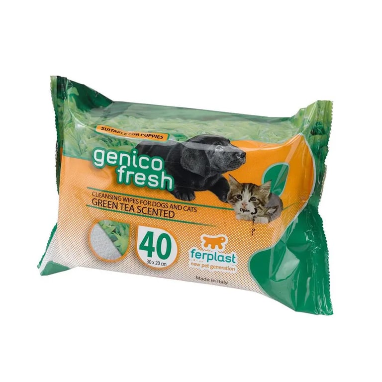 Lingettes Genico Fresh Chien et Chat Green Tea