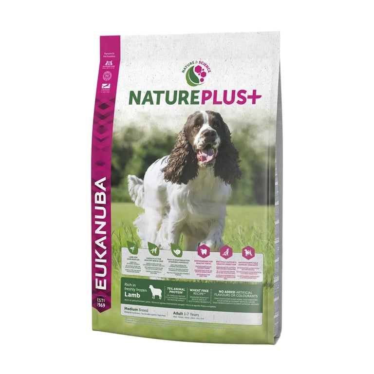 Nature Plus+ Perro Adulto Razas Medianas Cordero 10 Kg