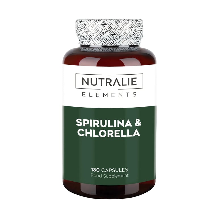 Espirulina & Chlorella 1800 mg Energía Fuerza