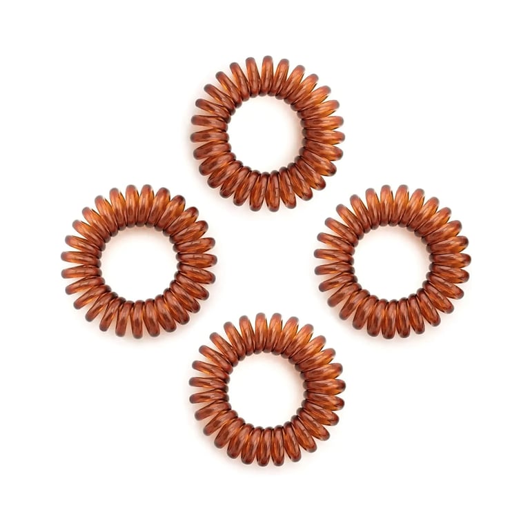 Élastiques de Cheveux Câble de Téléphone Marrons