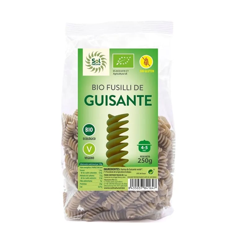 Fusilli De Ervilha Sem Glúten Bio
