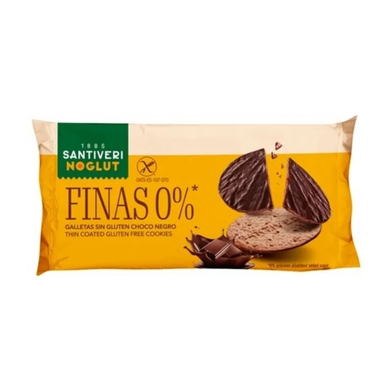Galletas Finas 0% Bañadas En Choco Negro Sin Gluten