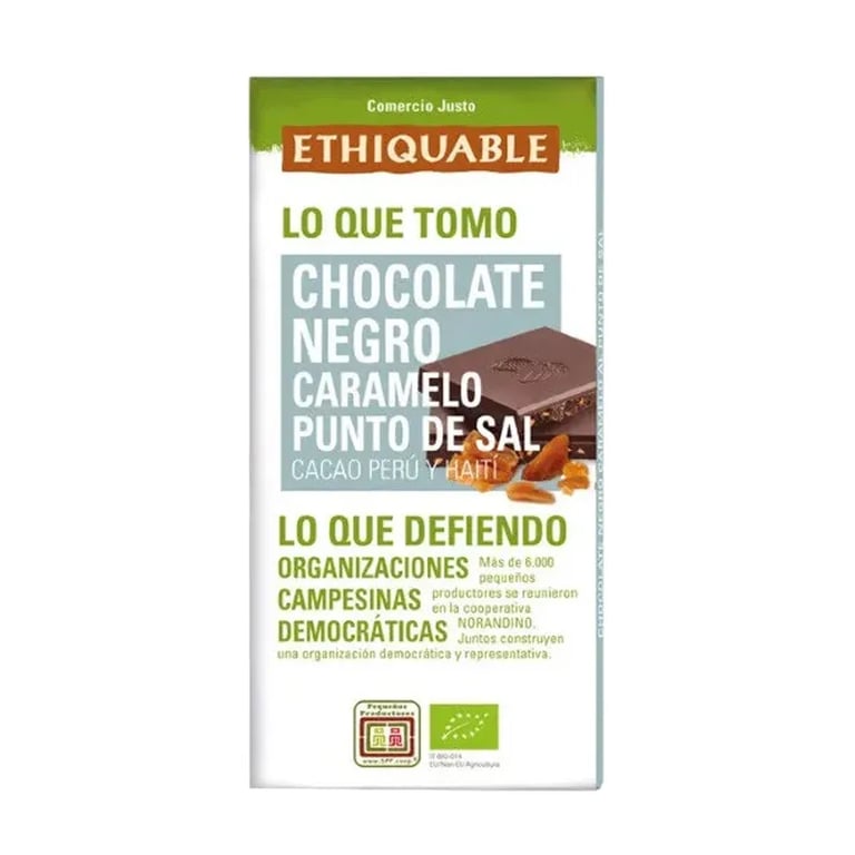 Chocolate Negro Caramelo Punto De Sal Ecológico