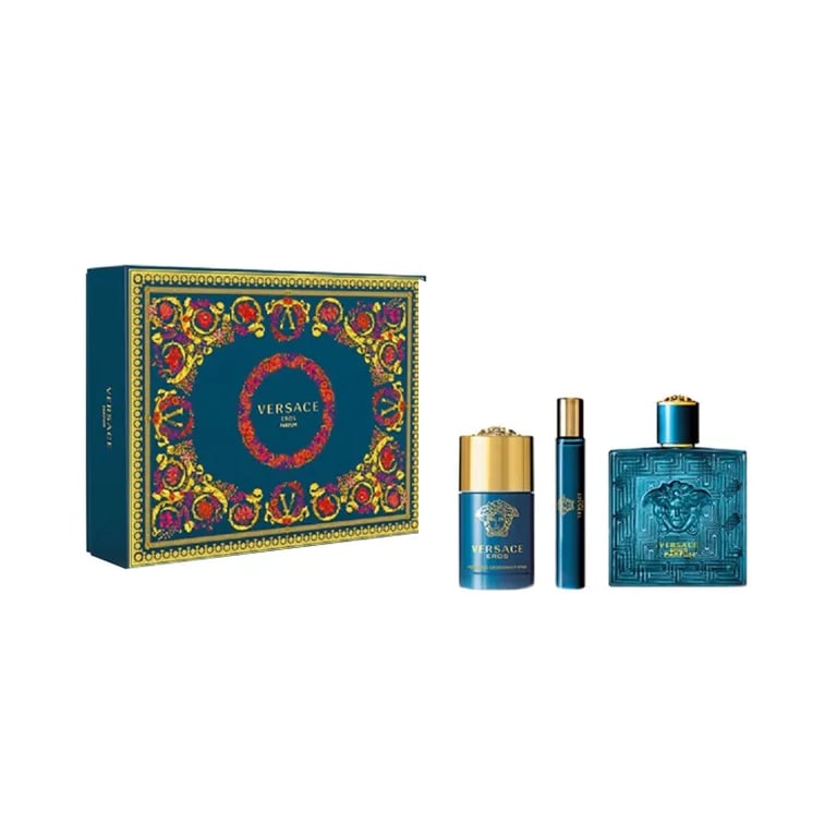 Eros Lote EDP 100 ml + EDP Mini 10 ml + Desodorante 75 ml