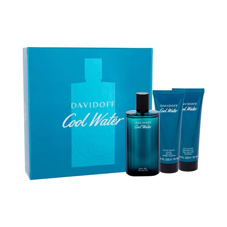 Cool Water Lote EDT 125 ml + Aftershave 75 ml + Gel de Ducha 75 ml