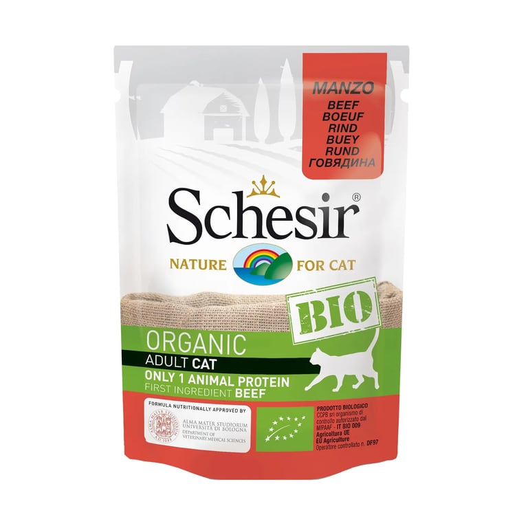 Cibo Umido Bio Gatti Adulti Manzo