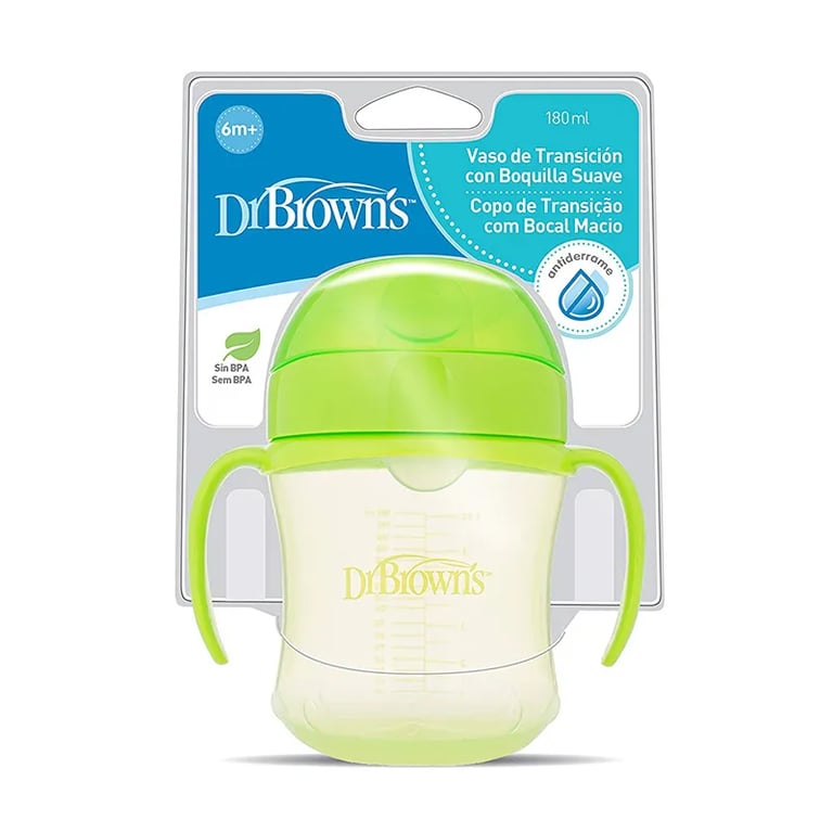 DR BROWNS VASO TRANSICIÓN BOQUILLA SUAVE 6M+