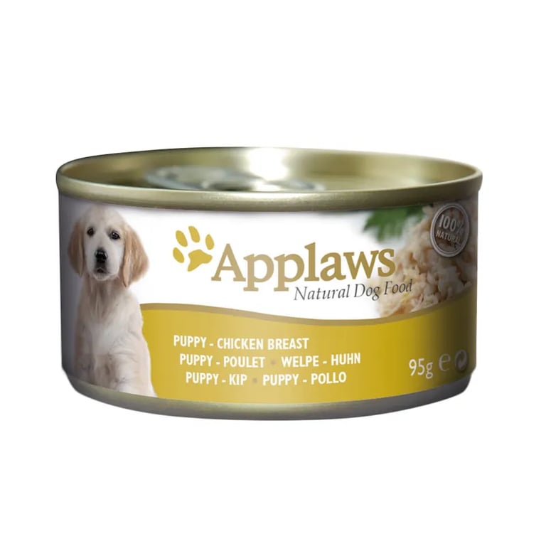 Dog Puppy Lata Con Pollo Para Cachorros 95g