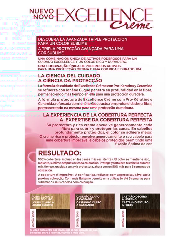 Excellence Creme #4 Castaño de L'Oreal Paris