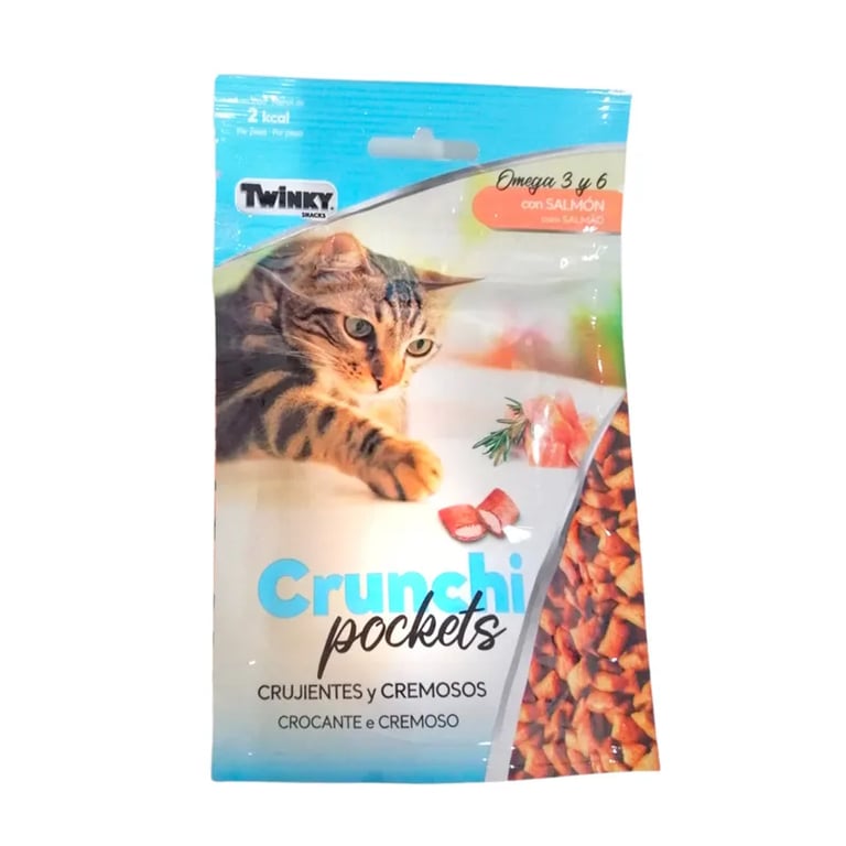 Snack Pockets Gatto Adulto Omega 3 e 6 Salmone