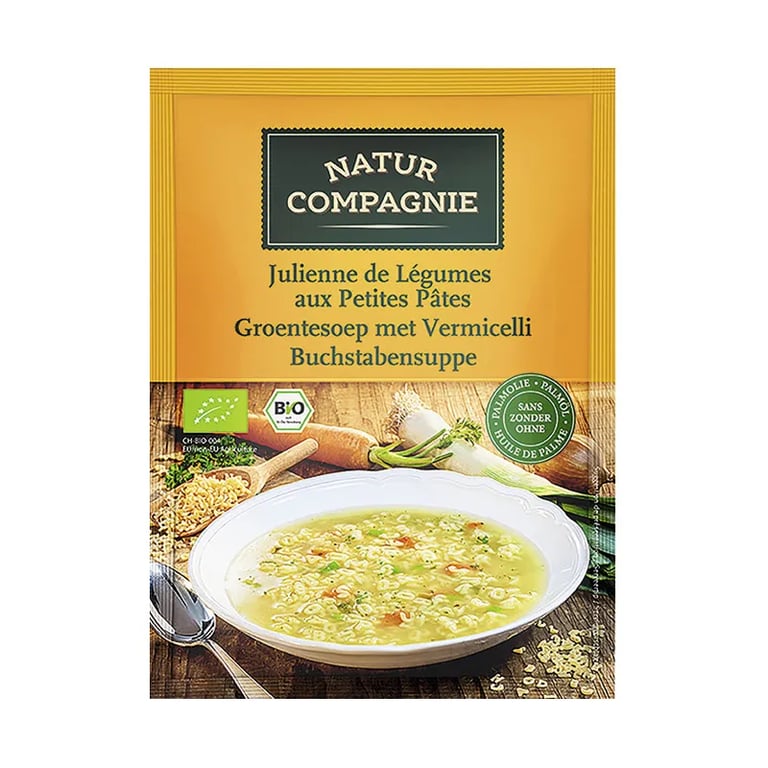Sopa Juliana y Pasta Bio
