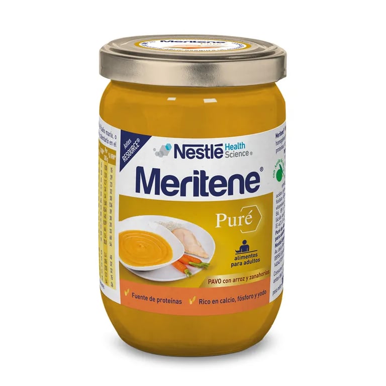 MERITENE PURÉ PAVO CON ARROZ Y ZANAHORIAS