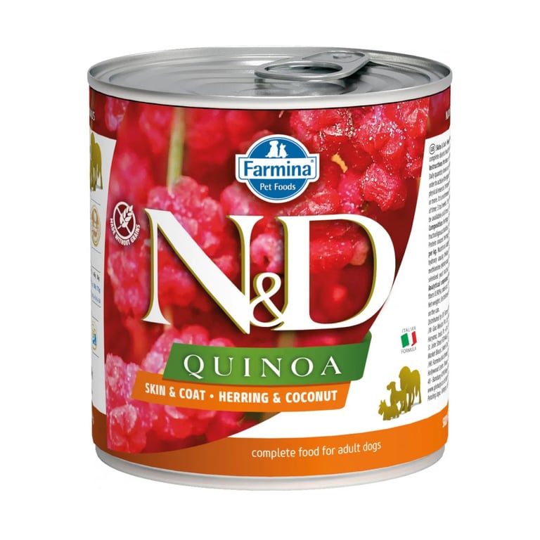 Vochtig Voedsel Volwassen Hond Nd Skin Coat Quinoa Haring Kokos