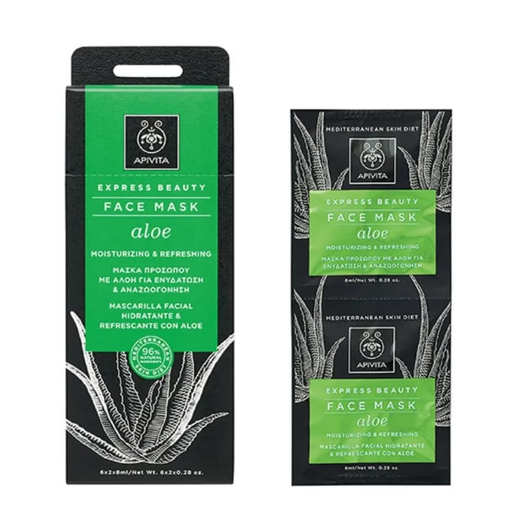 Express Beauty Feuchtigkeitsspendende Gesichtsmaske Aloe