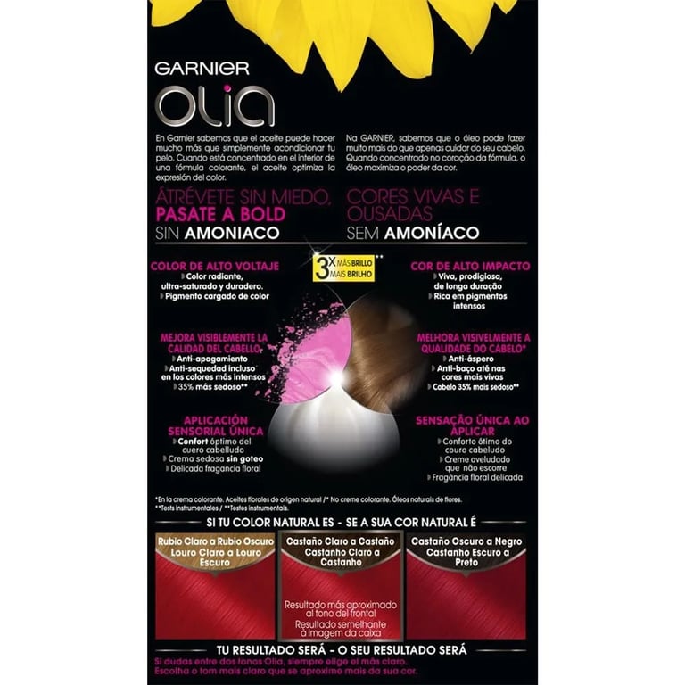 Olia Colorazione Permanente #6,60 Rosso Intenso 4 Prodotti di Olia