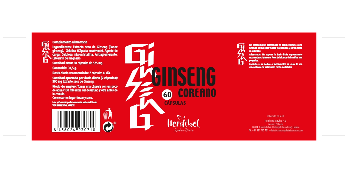 Ginseng Coréen 500mg - imagen 3 de 4