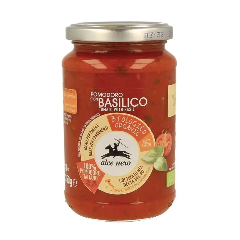 Salsa De Tomate Con Albahaca Bio