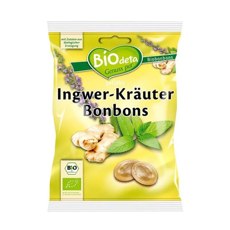 Caramelos Rellenos Jengibre Hierbas Bio