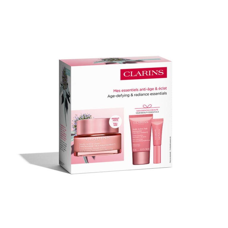 Multi-Active Jour 50 ml + Multi-Active Nuit + Lip Perfector Pack von Clarins