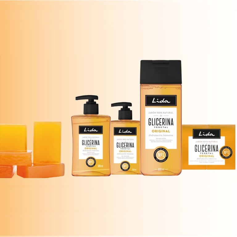 Sabonete 100% Natural Mãos Glicerina 250 ml da Lida