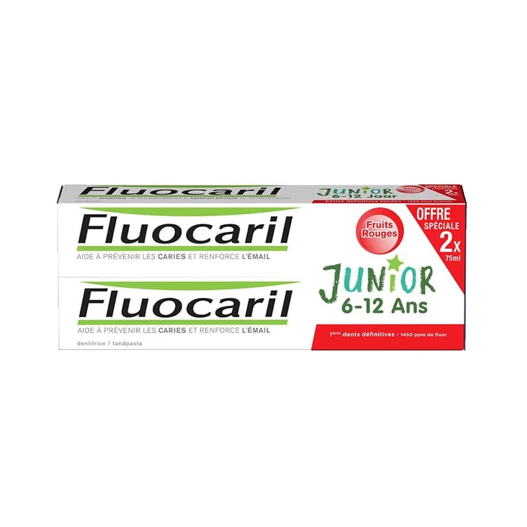 Duplo Fluocaril Dentífrico Junior 6-12 Años Frutos Rojos