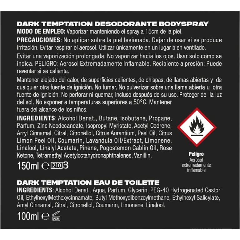 Dark Temptation EDT 100 ml + Desodorante 150 ml Set de Axe