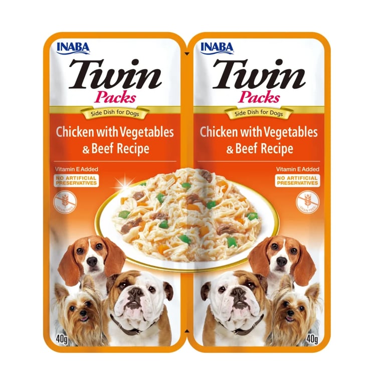Twin Packs Dog Hühnchen-Gemüse Rezept