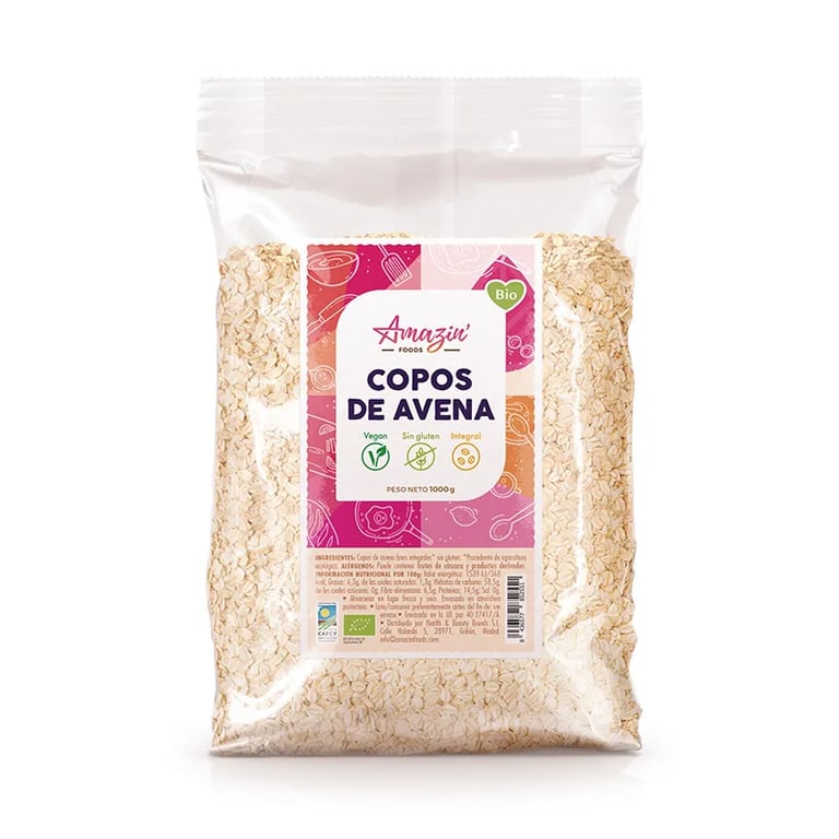 Flocons D'Avoine Intégraux Sans Gluten Bio