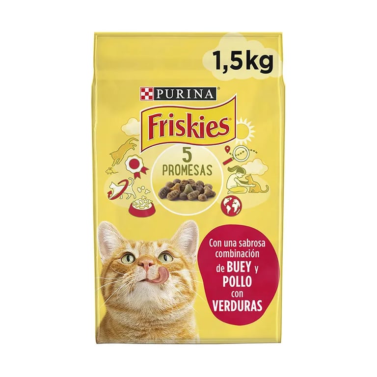 Gato Adulto Con Buey, Pollo y Verduras 1,5 Kg