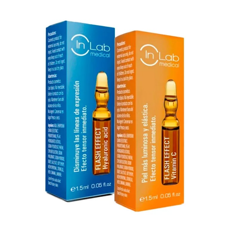 Flash Effect Lote Ampolla Vitamin C + Ampolla Hyaluronic Acid