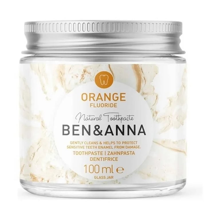 Zahnpasta Orange Glasbehälter Mit Fluorid Eco