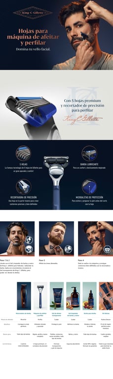 King C Gillette Machine à Raser et Définir les Contours de Gillette