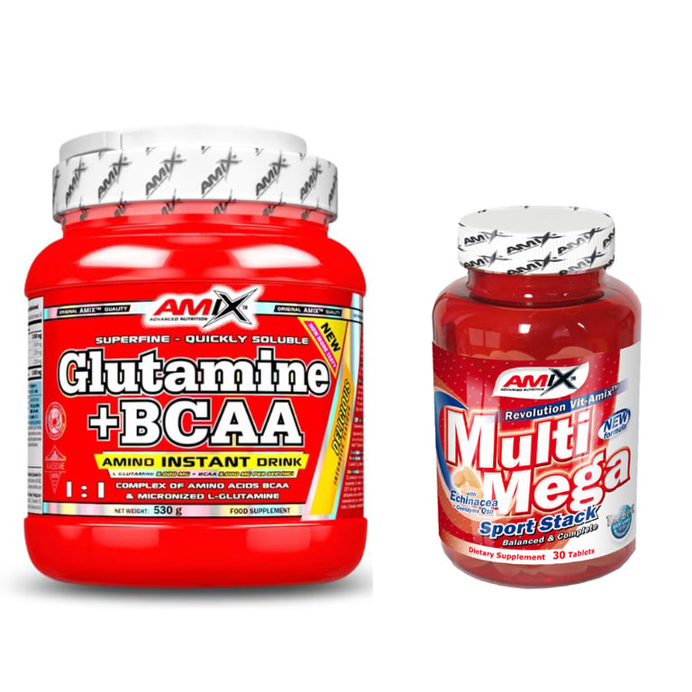 Pack Regalo Glutamine + BCAA 530 g + Multimega 30 Caps