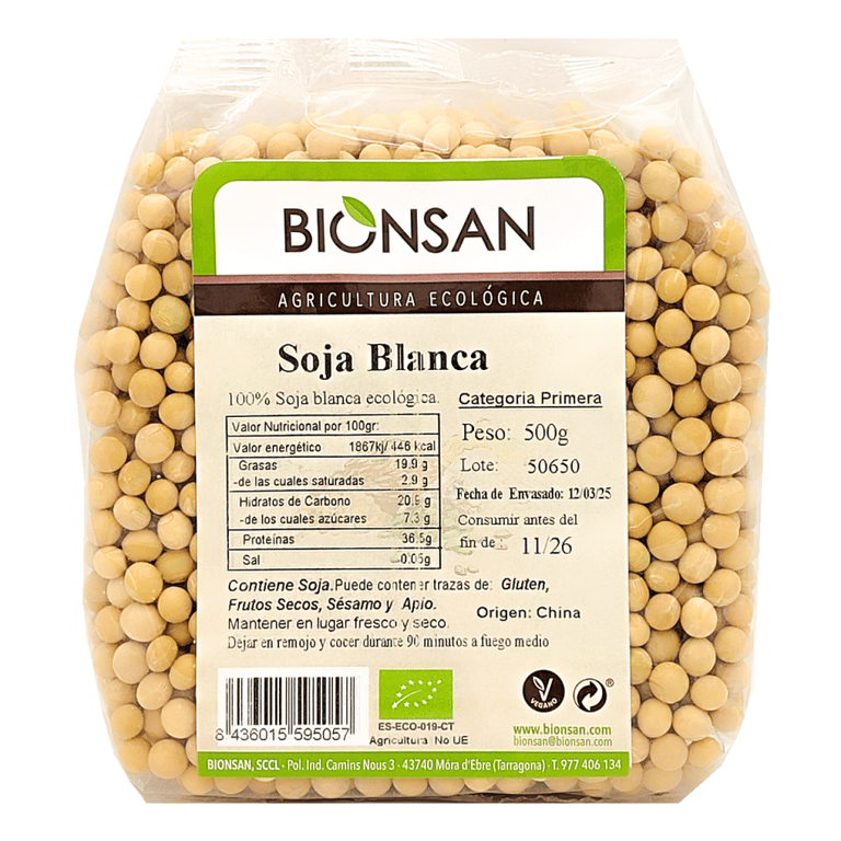 Soja Blanca en Grano Ecológica