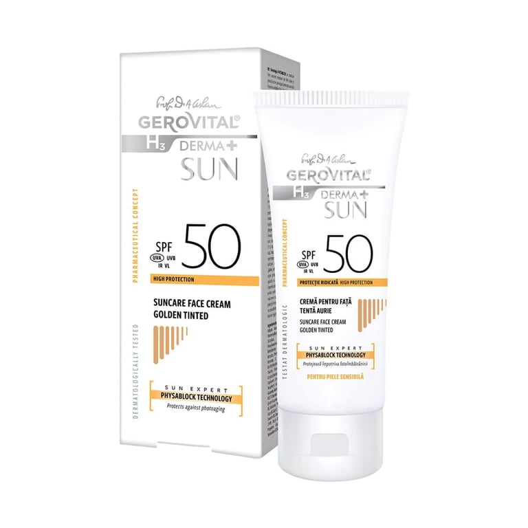 Crema Solar Facial SPF50 Golden Tinted