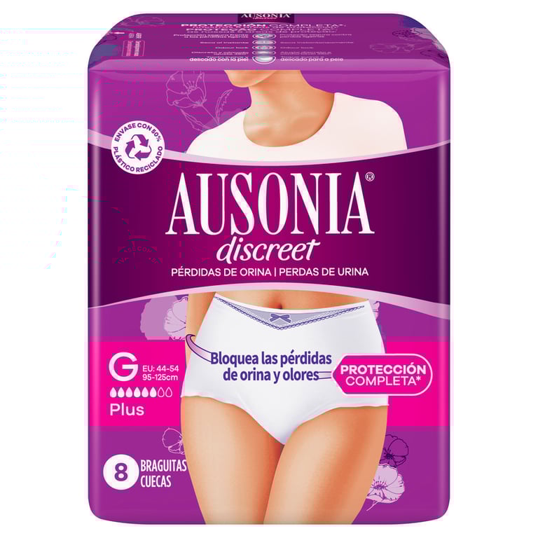 Ausonia Discreet Braguitas Plus 8 Uds de Ausonia