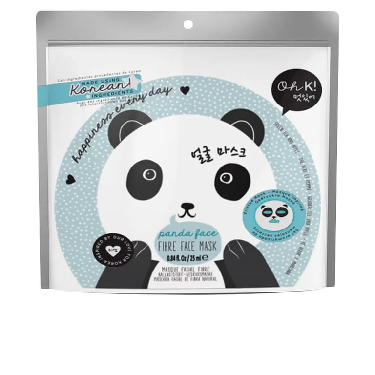 Panda Face Fibre Face Mask