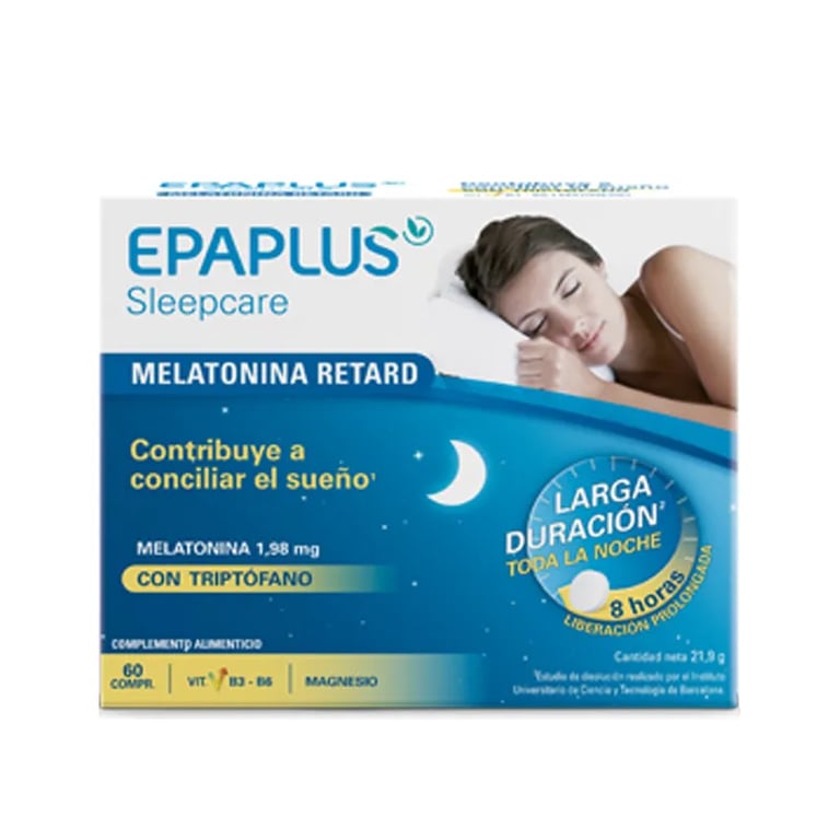 EPAPLUS SLEEPCARE FORTE RETARD MELATONINA + TRIPTÓFANO