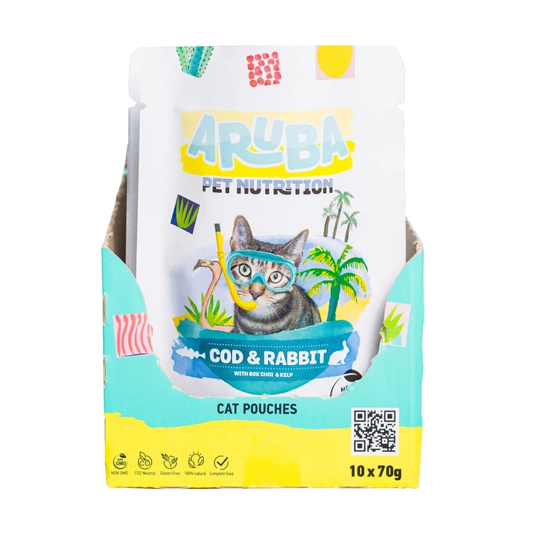 Aruba Cat Bacalao Y Conejo Con Bok Choy Y Algas