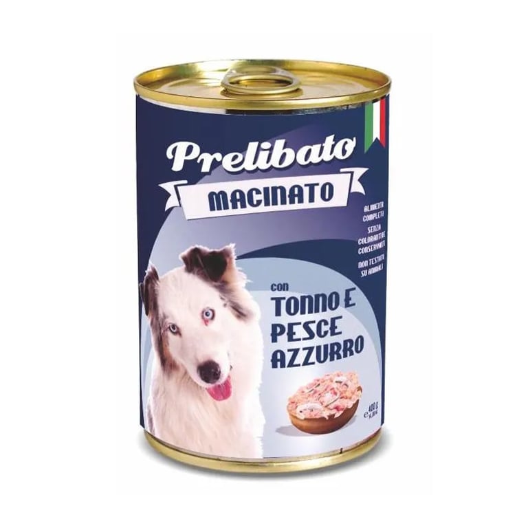 Prelibato Macinato Perro Adulto Atún Y Pescado Azul
