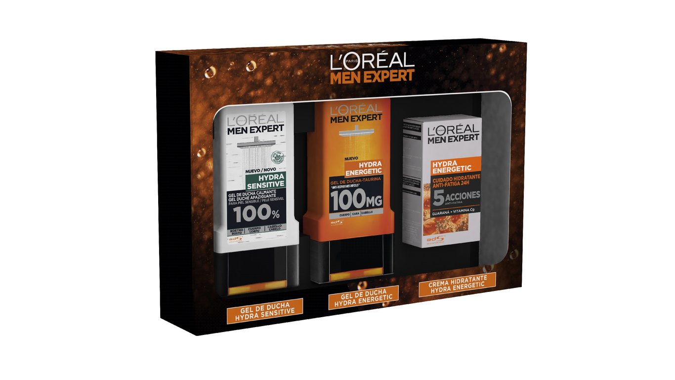 Men Expert Hydra Energetic Crema 50 ml + 2 Geles de Ducha 300 ml de L'Oreal Paris