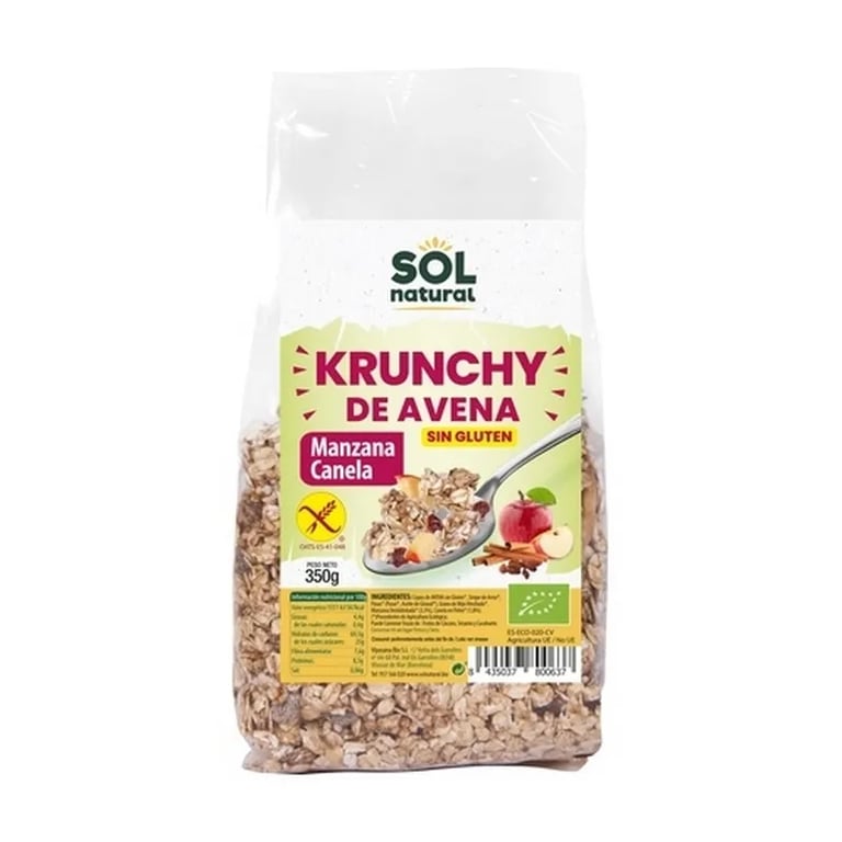 Muesli Krunchy Avena Manzana Canela Sin Gluten Bio