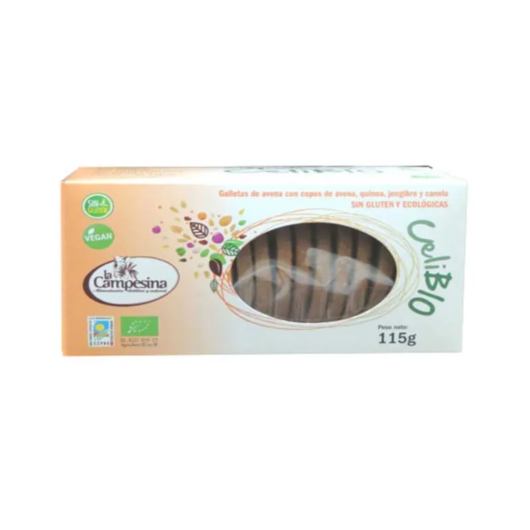 Biscuits Intégrales Avoine Quinoa Gingembre et Cannelle CeliBIO