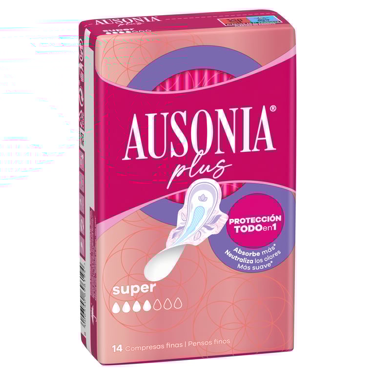 Ausonia Pensos Higiénicos Ultra Finos Proteção Tudo Em 1 Super 14 Unds da Ausonia