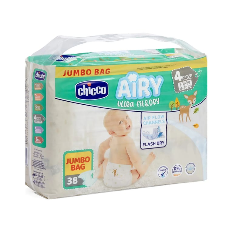 Fraldas Jumbo Bag Airy Maxi T-4 7-18 Kg