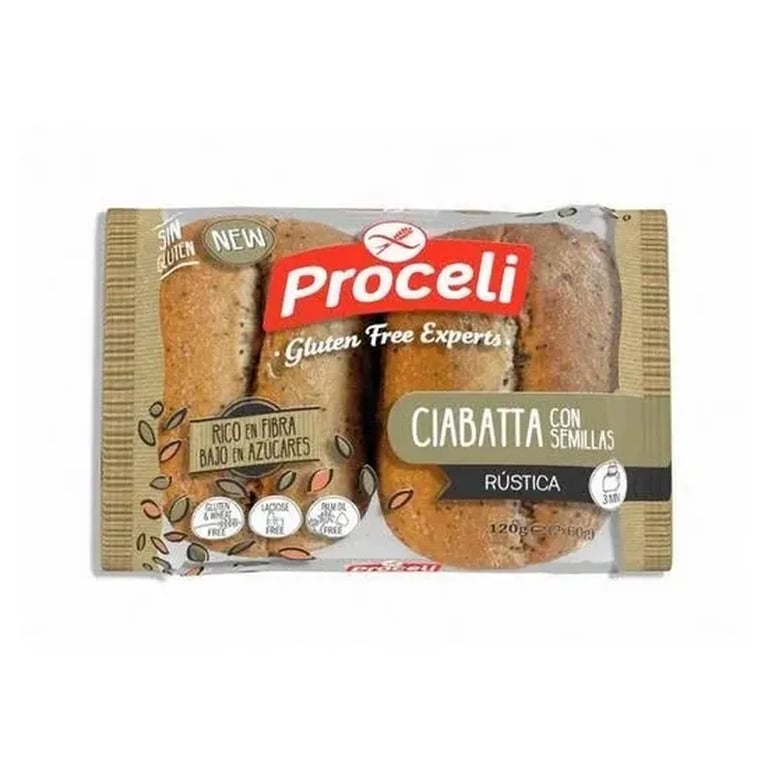 Ciabatta Rústica Con Semillas Sin Gluten