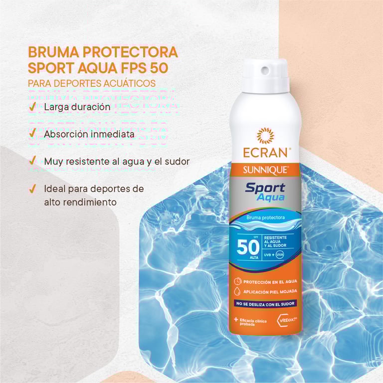Sunnique Sport Aqua Bruma Protectora SPF50+ 250 ml de Ecran